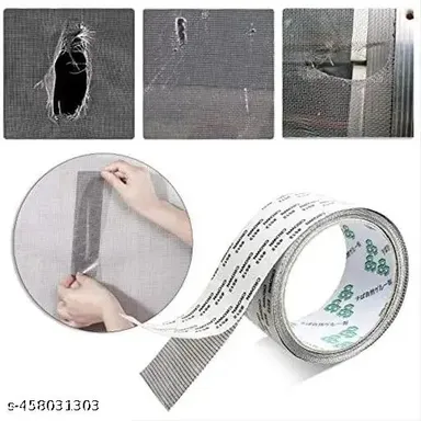 Window Screen Repair Tape | Strong Adhesive Waterproof Mesh | Fiberglass Patch Tape 200cm x 5cm for Patio & Door Screen Repair thumbnail 1