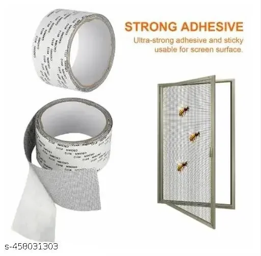 Window Screen Repair Tape | Strong Adhesive Waterproof Mesh | Fiberglass Patch Tape 200cm x 5cm for Patio & Door Screen Repair image 3