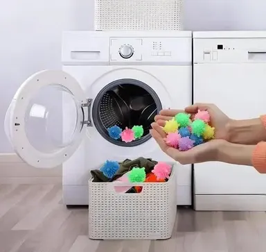 Pack of 8 Corona Washing Machine Balls | Eco‑friendly Laundry, Rubber Cleaning Balls for Hard Water thumbnail 2