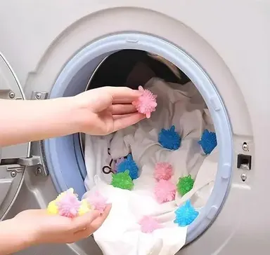 Pack of 8 Corona Washing Machine Balls | Eco‑friendly Laundry, Rubber Cleaning Balls for Hard Water thumbnail 3