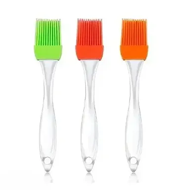 Kelby Silicone Oil Brush Set | 3 Piece Multicolor Pastry & Grilling Brush Set | Heat Resistant & Dishwasher Safe | Ideal for Tandoor & BBQ Cooking thumbnail 0
