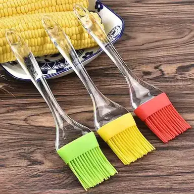 Kelby Silicone Oil Brush Set | 3 Piece Multicolor Pastry & Grilling Brush Set | Heat Resistant & Dishwasher Safe | Ideal for Tandoor & BBQ Cooking thumbnail 1