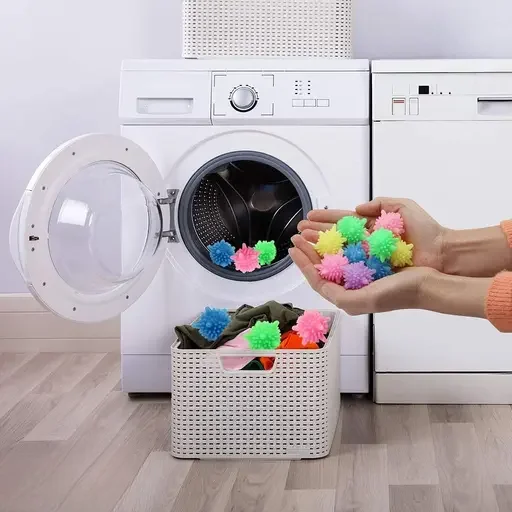 Kelby Corona Washing Machine Balls | Reusable Tangle Free Eco Friendly Laundry Scrubbing Balls | Pack of 6 | Solid Colorful Design | Ideal for All Fabric Types image 3