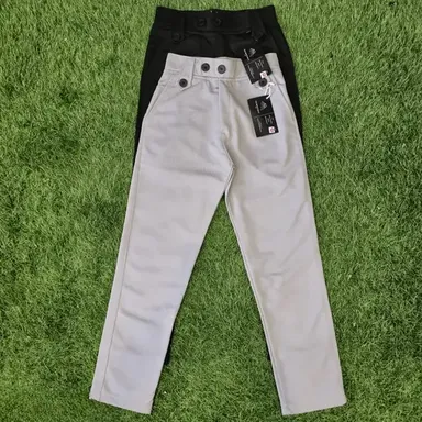 Kids trousers pack of 2 | breathable polyester blend elastic waistband, size 6–14 thumbnail 0