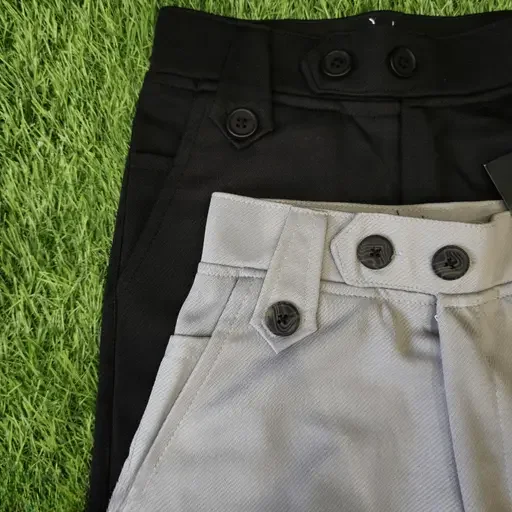 Kids trousers pack of 2 | breathable polyester blend elastic waistband, size 6–14 image 2