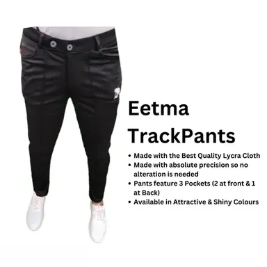 Eetma Men's Lycra Blend Track Pants | Stylish Jogger Pants | Olive & Wine Combo | Pack of 2 | Slim Fit | Gym| Yoga, Running|Casual Wear thumbnail 1