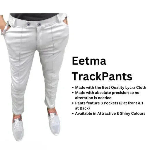 Eetma Men's Lycra Blend Track Pants | Stylish Jogger Pants | Olive & Wine Combo | Pack of 2 | Slim Fit | Gym| Yoga, Running|Casual Wear image 3