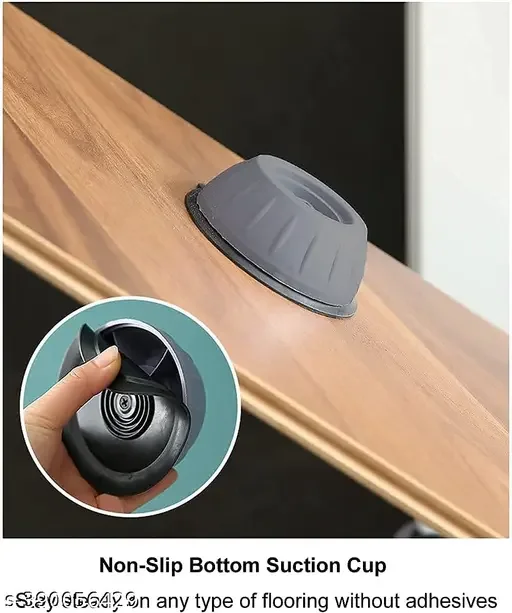 Kelby Refrigerator Stand | Washing Machine Stand | Furniture Base Stand | Anti Vibration Pads | Pack of 4 | Grey | Medium | Indian Homes image 2