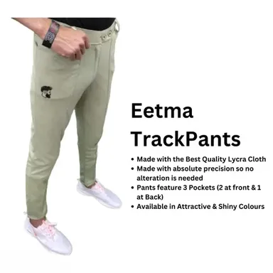 Men’s Lycra Track Pants | Jogging & Gym Pants | Green-Black Combo Pack of 2 | Stylish & Breathable Lower Jogger Pants thumbnail 3
