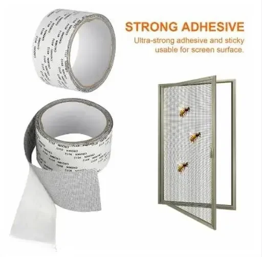 Net Repair Tape | Window Screen Repair Tape Waterproof Mesh Patch | Strong Adhesive Fiberglass Tape | Heavy Duty Screen Repair 200cm x 5cm, for Doors & Windows | DIY Mosquito Net Fix image 3
