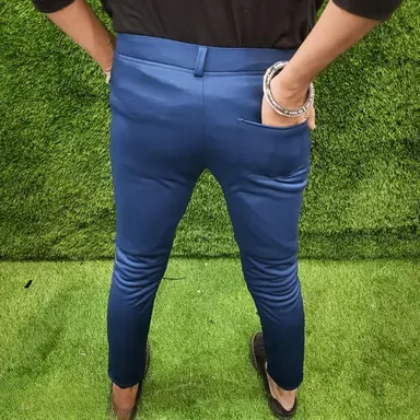 Men's Lycra Trackpant | Stylish Gymwear, Zipper Pocket Trackpant | Adjustable Waistband | Casual & Workout Wear | Breathable Fabric thumbnail 3