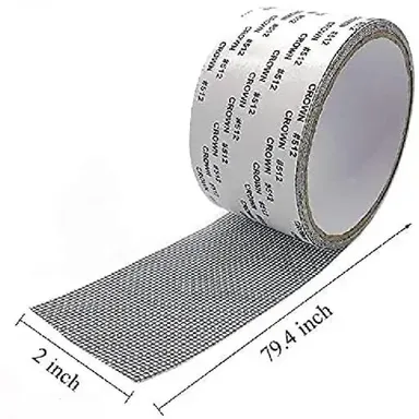 Fiberglass Window Screen Repair Tape | Self Adhesive Patch Roll Heavy Duty Tear Resistant Waterproof Mesh | Door & Window Screen Repair Kit thumbnail 1