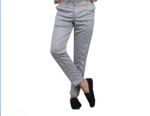 Men's Lycra Blend Track Pants | Stylish Joggers for Gym, Running & Yoga | Grey & Light Green | Regular Fit | Comfortable & Durable image 3