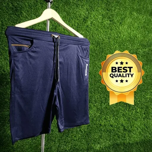 Men's Lycra Shorts Pack of 2 | Comfortable & Stylish Gym Shorts for Men | Black & Blue | Breathable & Stretchable Fabric | Ideal for Running|Yoga, and Casual Wear image 2