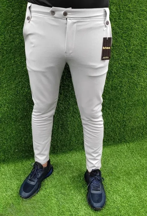 men’s lycra blend trousers | stylish casual wear pack of 2 image 3