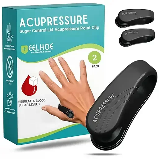 LI4 Acupressure Hand Clip | Stress Migraine & Sugar Control Relief | Pack of 2 | Portable & Drug-Free Solution | Ideal for Diabetics | Lightweight Design image 1
