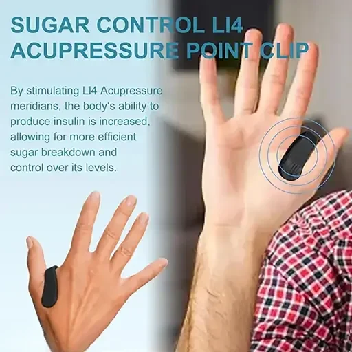 LI4 Acupressure Hand Clip | Stress Migraine & Sugar Control Relief | Pack of 2 | Portable & Drug-Free Solution | Ideal for Diabetics | Lightweight Design image 4