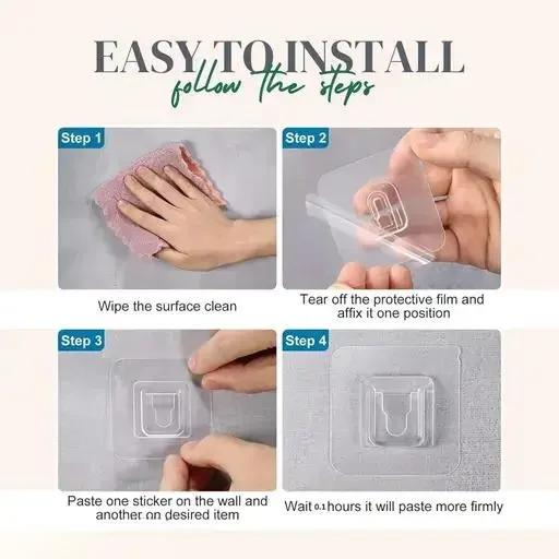 Transparent Self Adhesive Soap Dish Holder No Drilling, Wall Mounted, Drainage Design image 3