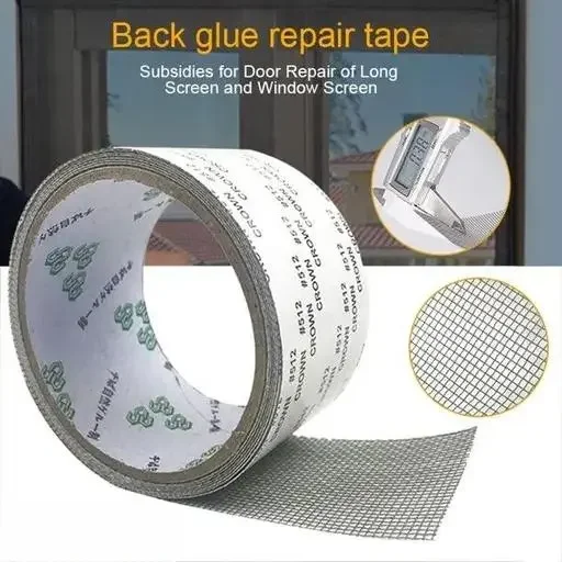 Mosquito Net Repair Tape Roll 200cm x 5cm | Self-Adhesive Fiberglass Mesh | Heavy-Duty Waterproof Patch | Window & Door Screen Repair image 2