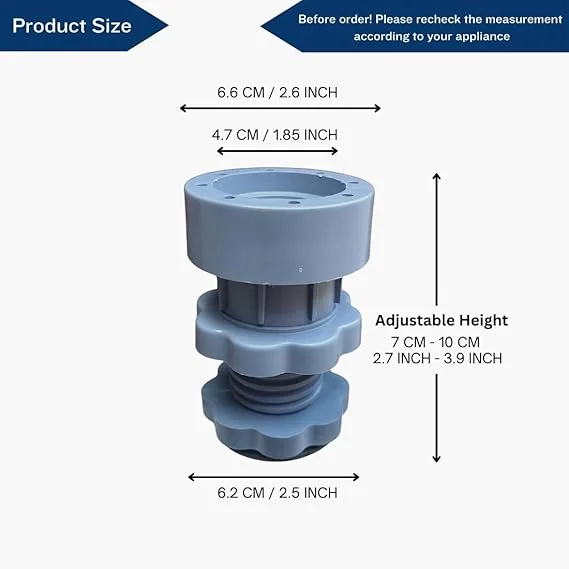 Anti-Vibration Washing Machine Support Pads | Non Slip Rubber Feet Stabilizer | 4 Pcs Pack image 2