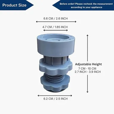Anti-Vibration Washing Machine Support Pads | Non Slip Rubber Feet Stabilizer | 4 Pcs Pack thumbnail 1