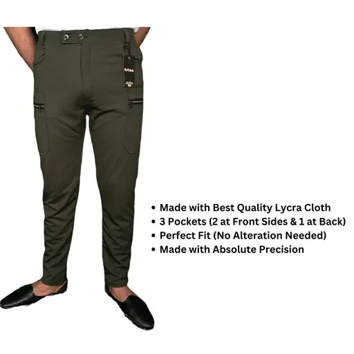Eetma Men Lycra Track Pants Combo (Pack of 2) | Stylish & Stretchable Lower Pants | Daily Wear & Gym Use | Affordable Casual Wear for Men image 2