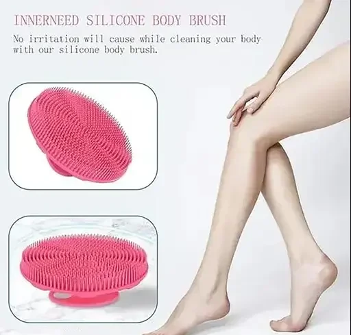 Kelby Silicone Body Scrubber | Shower Cleansing Brush | Non-Slip Grip | Unisex Bath Brush for Sensitive Skin, Travel, Baby & Daily Use | Eco-Friendly, Durable | 1Pc image 3