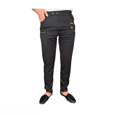  Men Trouser | Stylish Lycra Blend | Casual Black Trousers | Premium Quality | Comfortable Fit thumbnail 1