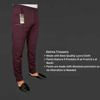 Men Jogger Pants | Perfect Fit, Soft Lycra Blend | Stylish Grey & Maroon Track Pants for Men & Boys thumbnail 1