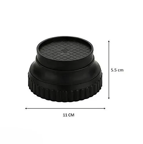 Appliances Stand Multipurpose Rust-Proof Plastic | Heavy-Duty Adjustable Base for Washing Machine, Refrigerator, and Kitchen Appliances | Pack of 4, Black image 2