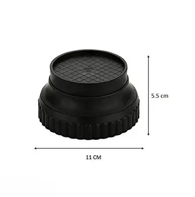 Appliances Stand Multipurpose Rust-Proof Plastic | Heavy-Duty Adjustable Base for Washing Machine, Refrigerator, and Kitchen Appliances | Pack of 4, Black thumbnail 1