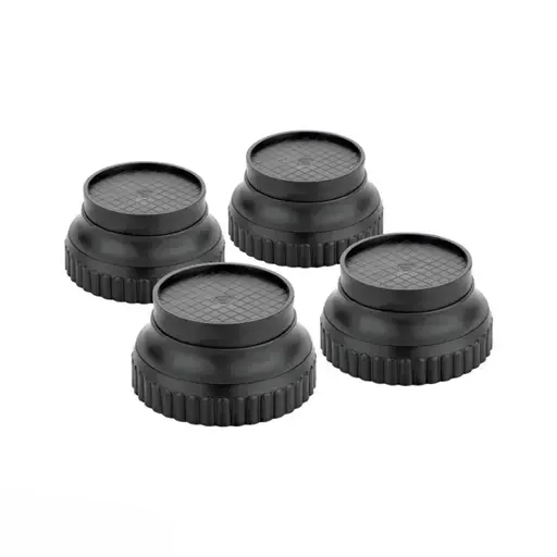 Appliances Stand Multipurpose Rust-Proof Plastic | Heavy-Duty Adjustable Base for Washing Machine, Refrigerator, and Kitchen Appliances | Pack of 4, Black image 1