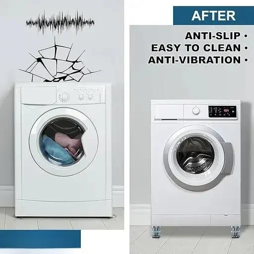 Washing Machine Vibration Pads & 10 Pc Corona Washing Balls | Adjustable Anti‑Vibration Feet & Noise‑Reducing Laundry Balls image 4