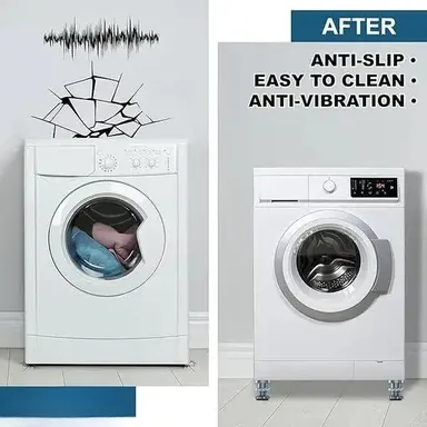 Washing Machine Vibration Pads & 10 Pc Corona Washing Balls | Adjustable Anti‑Vibration Feet & Noise‑Reducing Laundry Balls thumbnail 3