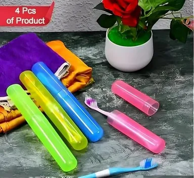 Kelby TinyGuard Travel Toothbrush Capsule Portable Hygiene Holder Food-Grade Plastic Compact Travel Toothbrush Case India Travel Companion thumbnail 1