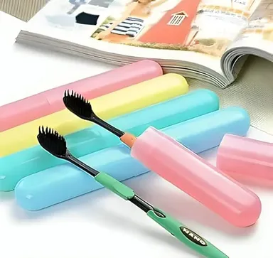 Kelby TinyGuard Travel Toothbrush Capsule Portable Hygiene Holder Food-Grade Plastic Compact Travel Toothbrush Case India Travel Companion thumbnail 0