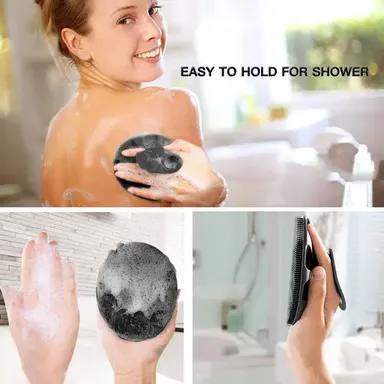 Silicone Body Scrubber & Round Scrubber Combo for Sensitive Skin, Exfoliating and Bath Scrubbers thumbnail 1