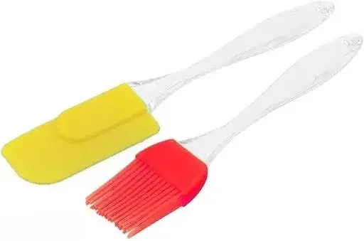 Kelby Silicone Spatula & Brush Set | Pack of 2, Multicolor – Baking, BBQ, Tandoor, Non‑Stick, Heat‑Resistant  image 2