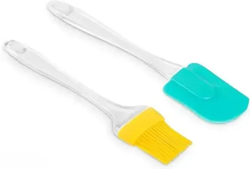 Kelby Silicone Spatula & Brush Set | Pack of 2, Multicolor – Baking, BBQ, Tandoor, Non‑Stick, Heat‑Resistant  image 4