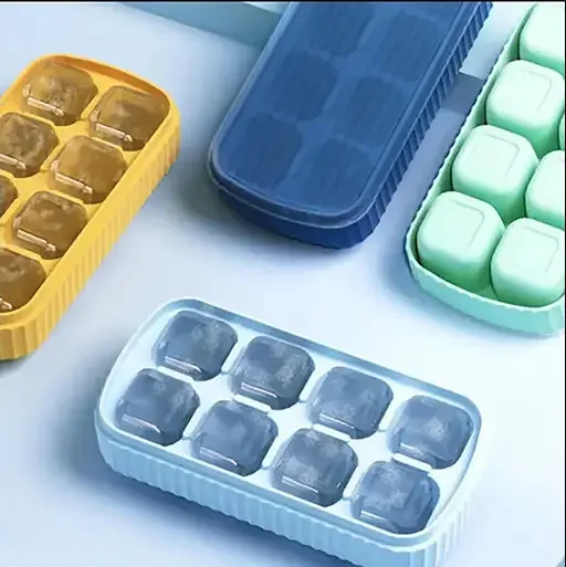Flexible Silicone Ice Cube Trays, BPA Free, Stackable Large Ice Cube Molds for Whiskey & Cocktails, Pack of 2, Safe & Reusable Kitchen Tools image 1
