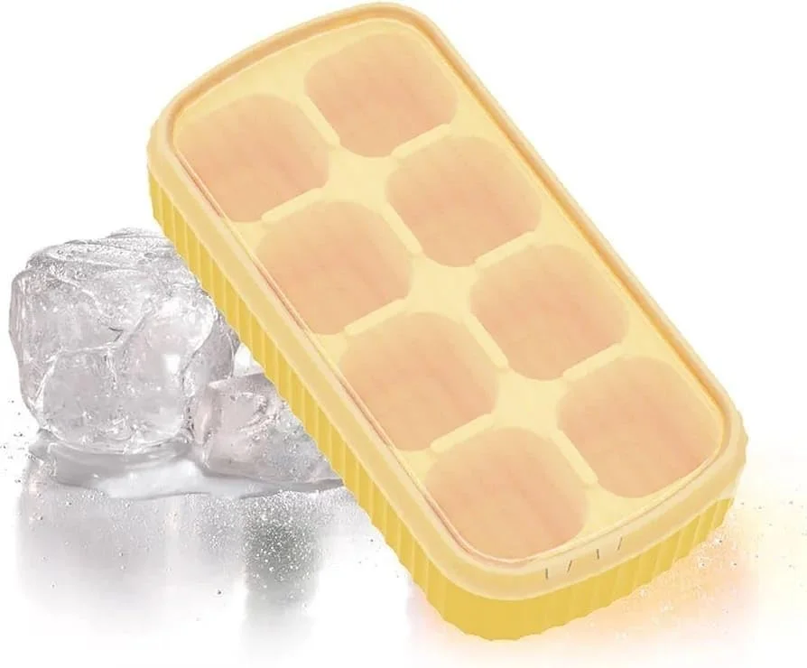 Flexible Silicone Ice Cube Trays, BPA Free, Stackable Large Ice Cube Molds for Whiskey & Cocktails, Pack of 2, Safe & Reusable Kitchen Tools image 3