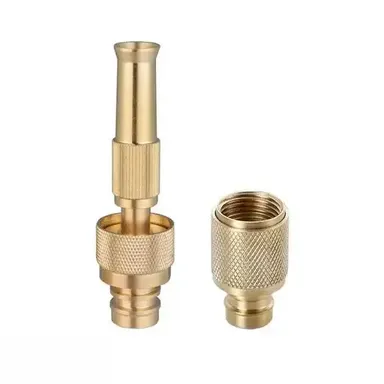 Brass Water Spray Gun | High Pressure Adjustable Hose Nozzle | ½″ | Car Bike Garden Use