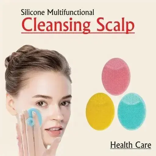 Silicone Face Scrubber | Soft Exfoliating Facial Cleansing Brush | Blackhead Removal | Deep Clean India image 2