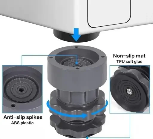 Washing Machine Anti Vibration Pads Corona|Type Washing Balls | Heavy Duty Rubber Feet, Noise Reduction Eco Laundry Balls 10pcs India image 3