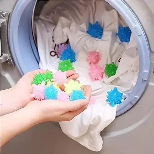 Washing Machine Anti Vibration Pads Corona|Type Washing Balls | Heavy Duty Rubber Feet, Noise Reduction Eco Laundry Balls 10pcs India image 4