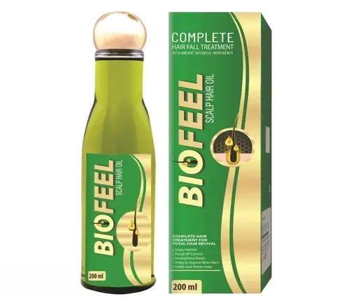 Biofeel Hair Oil 200 ml | Almond, Castor & Coconut for Hair Growth & Hair Fall Control image 1