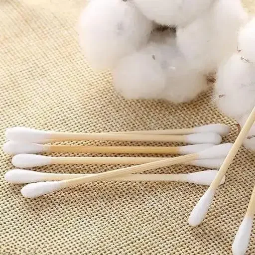 Kelby Wooden Cotton Swabs | Eco Friendly Ear Cleaning Buds 300‑Pc Pure Cotton Bamboo Baby & Craft Sticks image 3