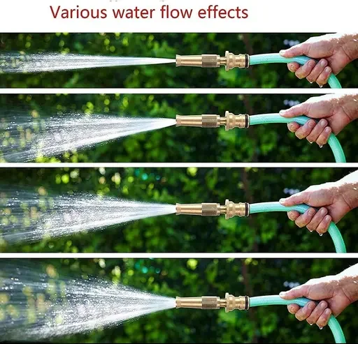 Kelby Brass Water Spray Nozzle 1/2 Adjustable Spray for Garden Car Pets & Window Washing | High Pressure | Durable | Rust-Free | Pack of 1 image 4