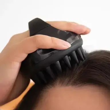 Hair Scalp Massager Shampoo Brush | silicone scalp scrubber | long flexible bristles | scalp care tool for dandruff & hair growth thumbnail 3