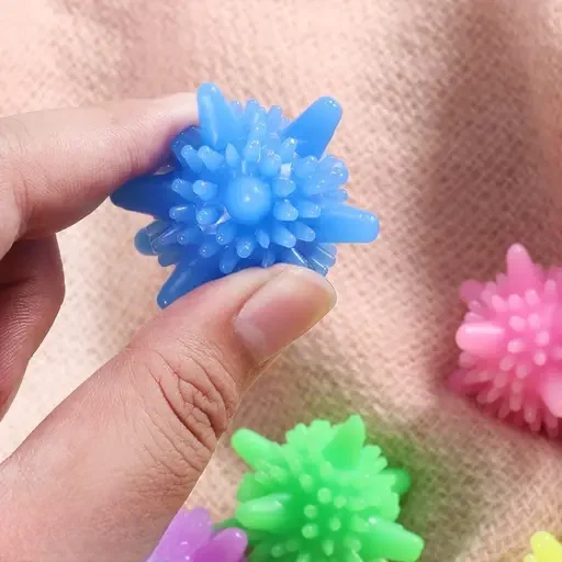 Kelby Washing Balls | Eco-Friendly Corona Shape Laundry Scrubbing Balls, Reusable Washing Machine Balls for Large Families, Pack of 10, Multi-Color image 3